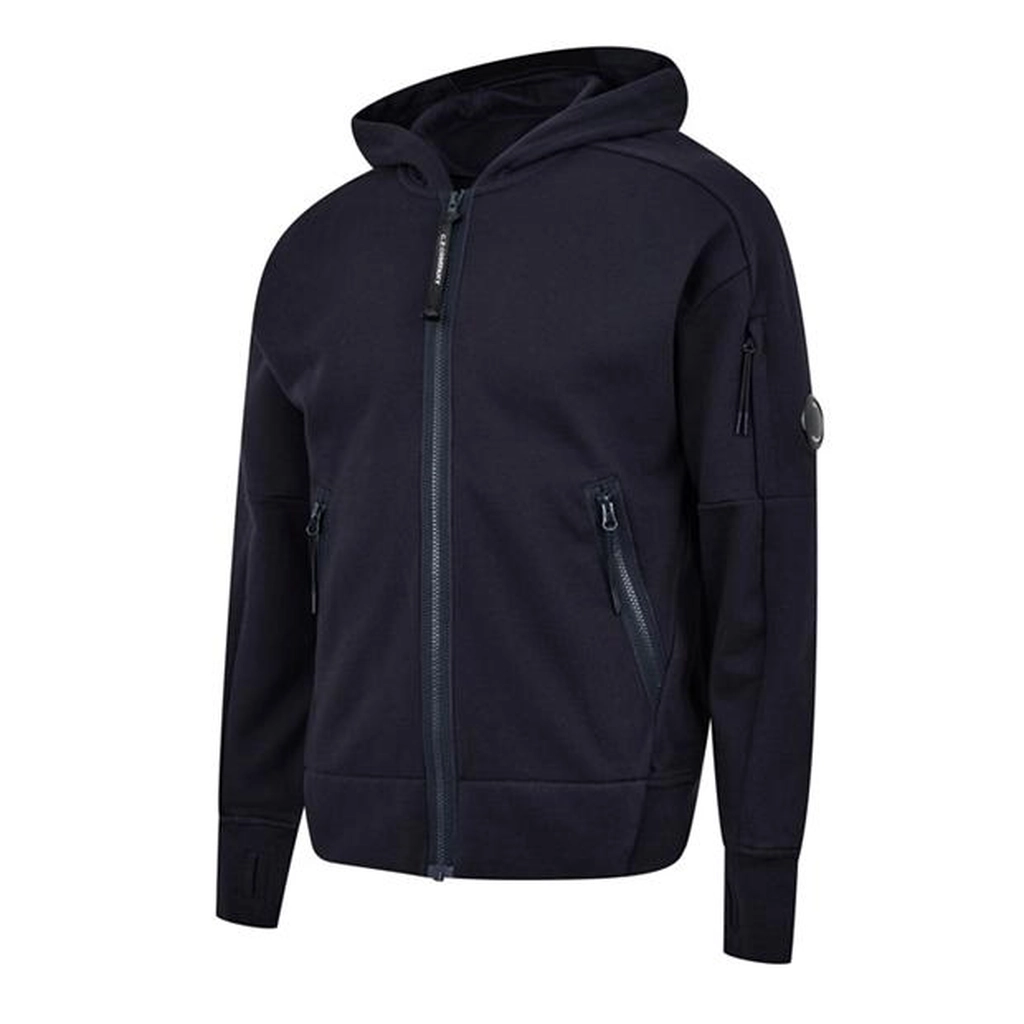 CP Company Goggle Lens Hoodie - Blue